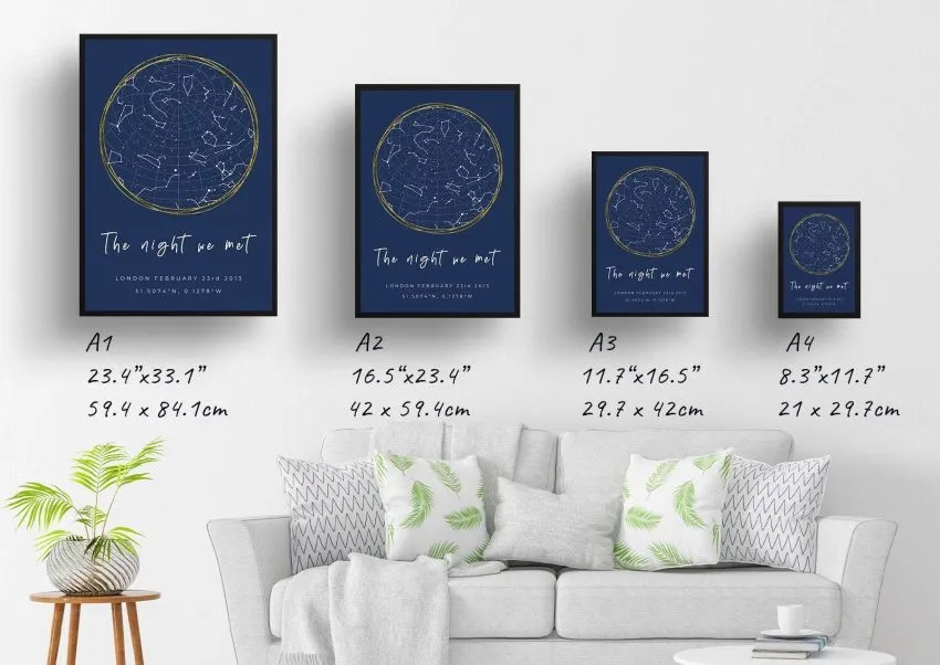 Shop Watercolor Starmap (Style 2) | Watercolor Starmap (Style 2) - Image 2